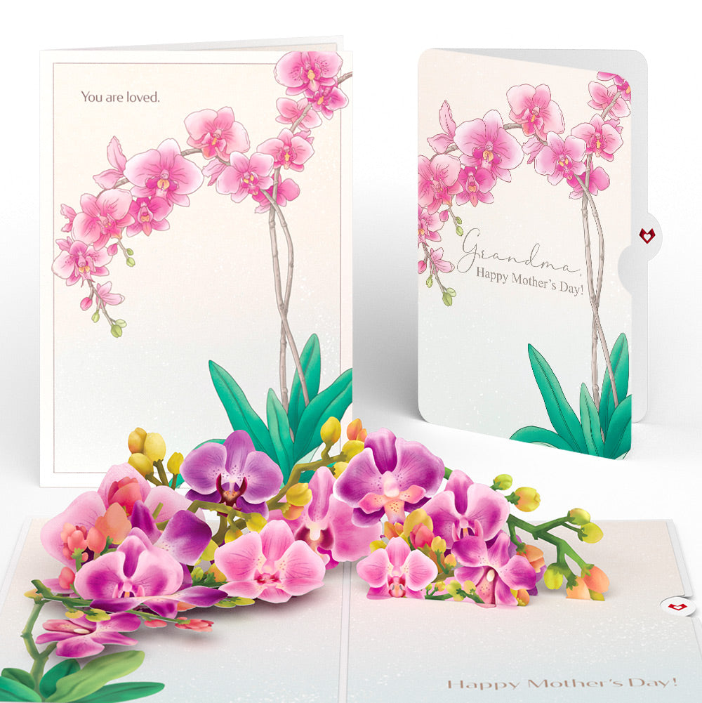 Mother’s Day Orchid Pop-Up Card and Sentiment Set for Grandmother