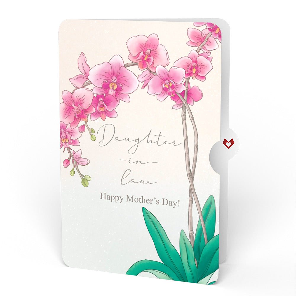 Mother’s Day Orchid Pop-Up Card and Sentiment Set for Daughter-in-law