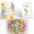 The Lord Bless You Floral Cross Easter Pop-Up Card and Wildflower Cross Grace Sentiment Set for Daughter