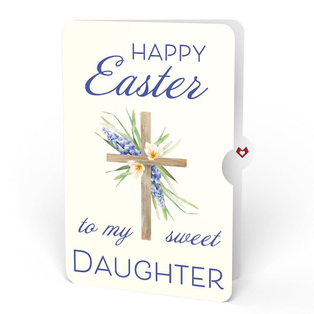 The Lord Bless You Floral Cross Easter Pop-Up Card and Wildflower Cross Grace Sentiment Set for Daughter