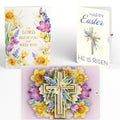 The Lord Bless You Floral Cross Easter Pop-Up Card and Wildflower Cross Grace He Is Risen Sentiment Set