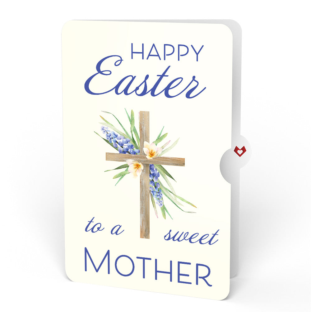 The Lord Bless You Floral Cross Easter Pop-Up Card and Wildflower Cross Grace Sentiment Set for Mom
