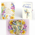 The Lord Bless You Floral Cross Easter Pop-Up Card and Wildflower Cross Grace Sentiment Set