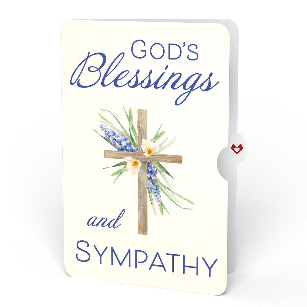 The Lord Bless You Floral Cross Sympathy Pop-Up Card and Sentiment Set