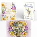 The Lord Bless You Floral Cross First Communion Pop-Up Card and Sentiment Set
