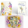 The Lord Bless You Floral Cross Baptism Pop-Up Card and Sentiment Set
