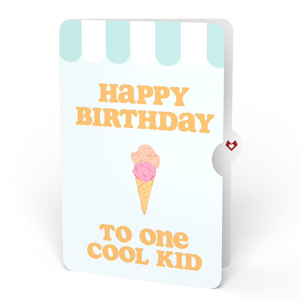 Sweet Day Ice Cream Birthday Pop-Up Card and Sentiment Set for Kid