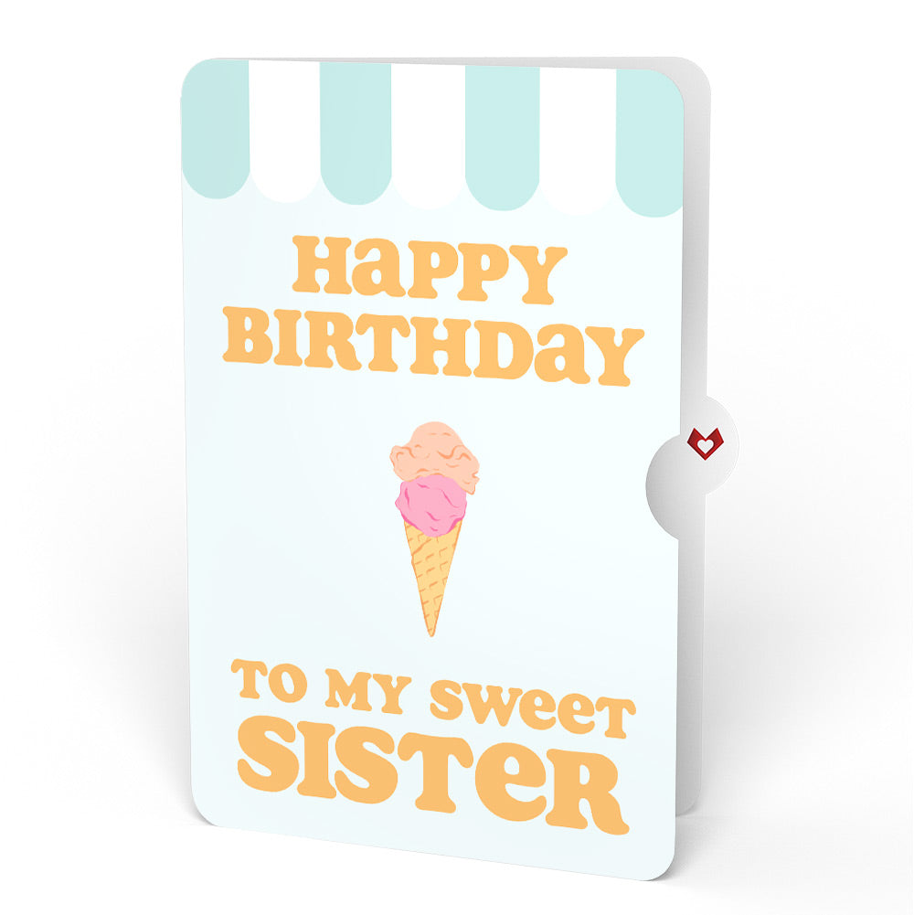 Sweet Day Ice Cream Birthday Pop-Up Card and Sentiment Set for Sister