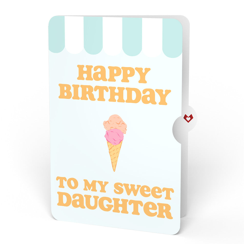 Sweet Day Ice Cream Birthday Pop-Up Card and Sentiment Set for Daughter