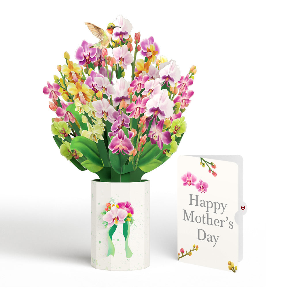 Orchid Mother’s Day Bouquet and Sentiment Set for Mom