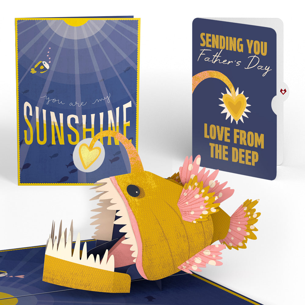 You Are My Sunshine Anglerfish Father’s Day Pop-Up Card and Sentiment Set for Dad