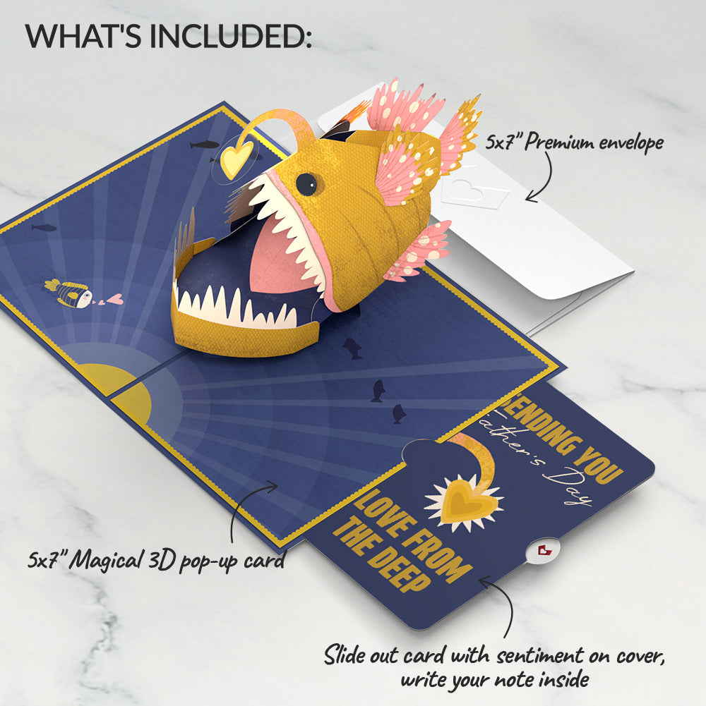 You Are My Sunshine Anglerfish Father’s Day Pop-Up Card and Sentiment Set for Dad