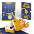 You Are My Sunshine Anglerfish Birthday Pop-Up Card and Sentiment Set for Wife