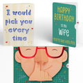 Pick You Every Time Birthday Pop-Up Card and Sentiment Set for Wife