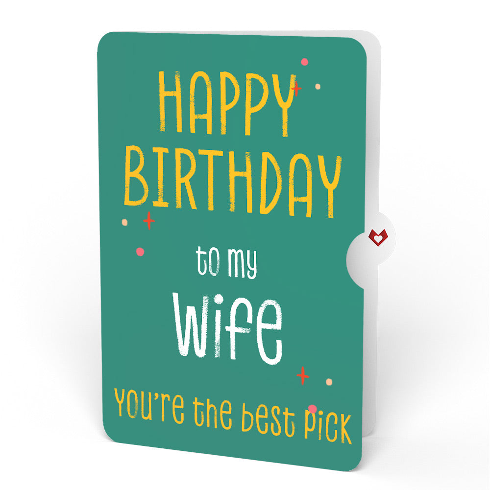 Pick You Every Time Birthday Pop-Up Card and Sentiment Set for Wife