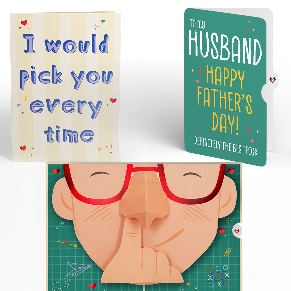 Pick You Every Time Father’s Day Pop-Up Card and Sentiment Set for Husband
