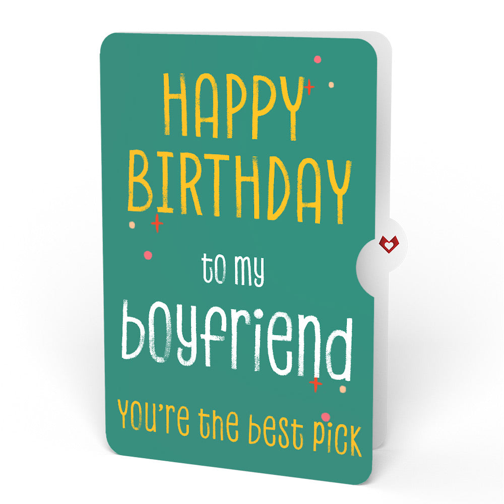 Pick You Every Time Birthday Pop-Up Card and Sentiment Set for Boyfriend