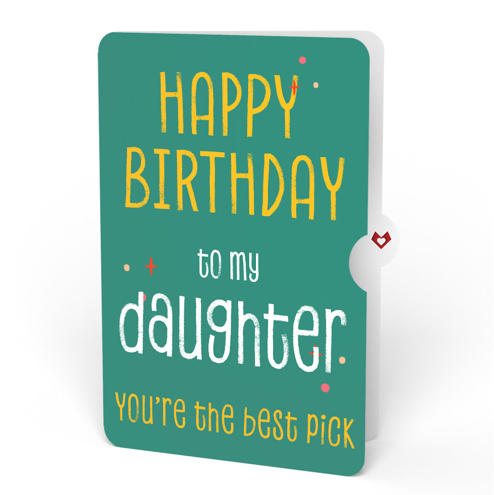 Pick You Every Time Birthday Pop-Up Card and Sentiment Set for Daughter