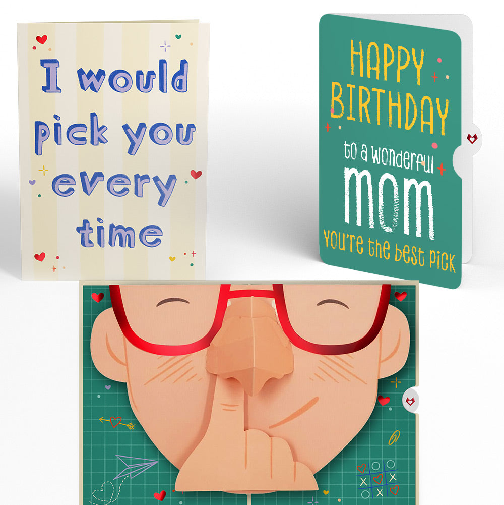 Pick You Every Time Birthday Pop-Up Card and Sentiment Set for Mom