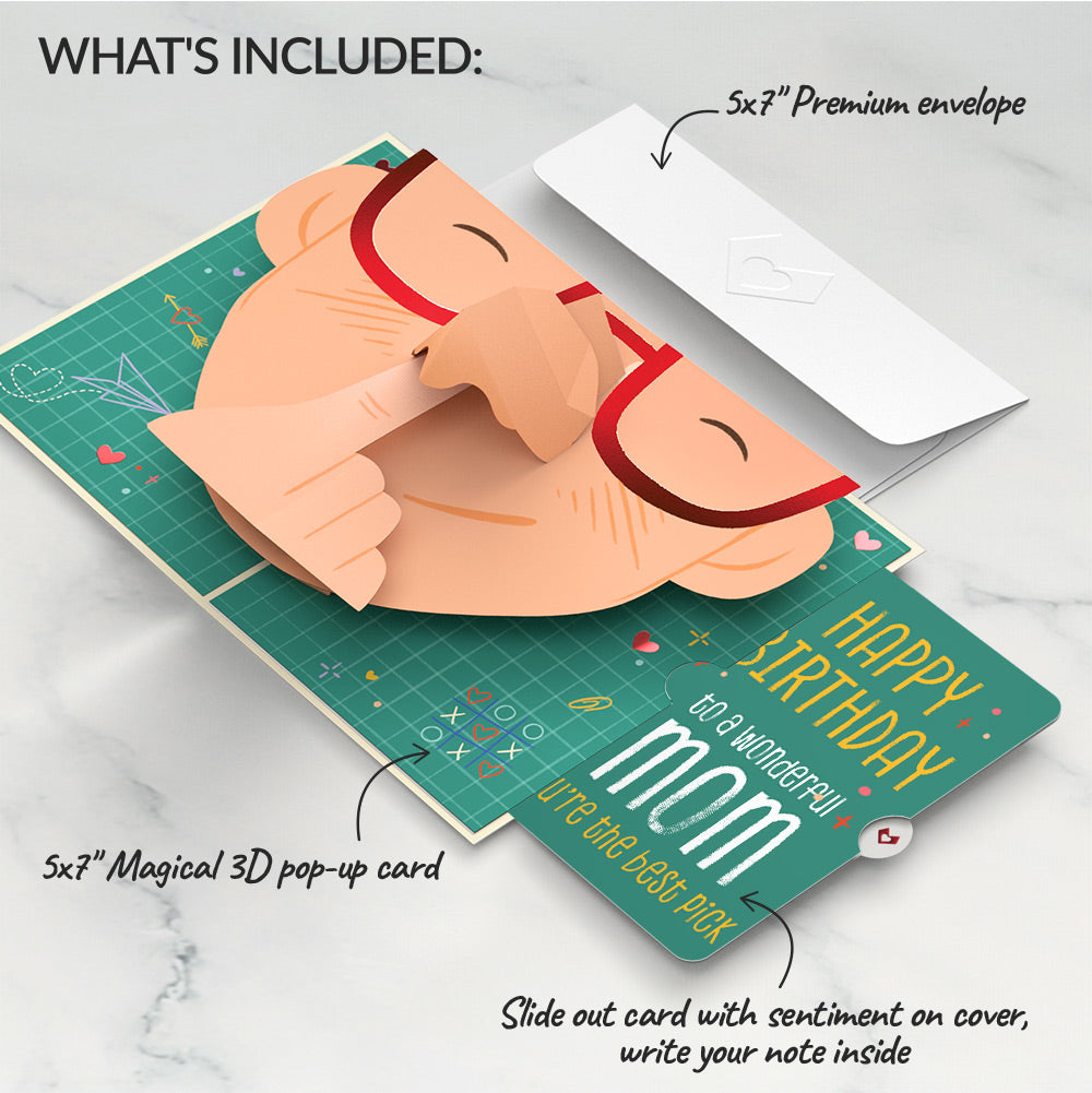 Pick You Every Time Birthday Pop-Up Card and Sentiment Set for Mom