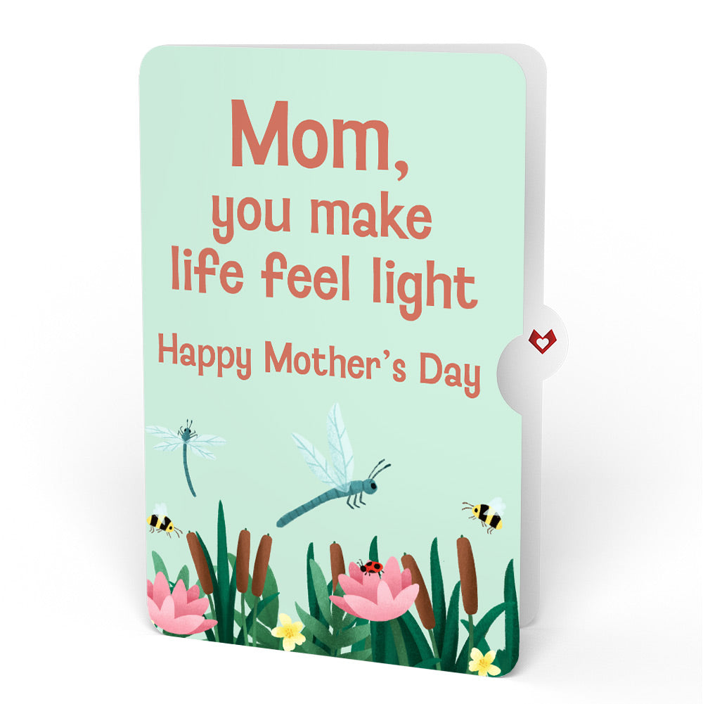 Water Lily Dragonfly Mother’s Day Pop-Up Card and Sentiment Set for Mom