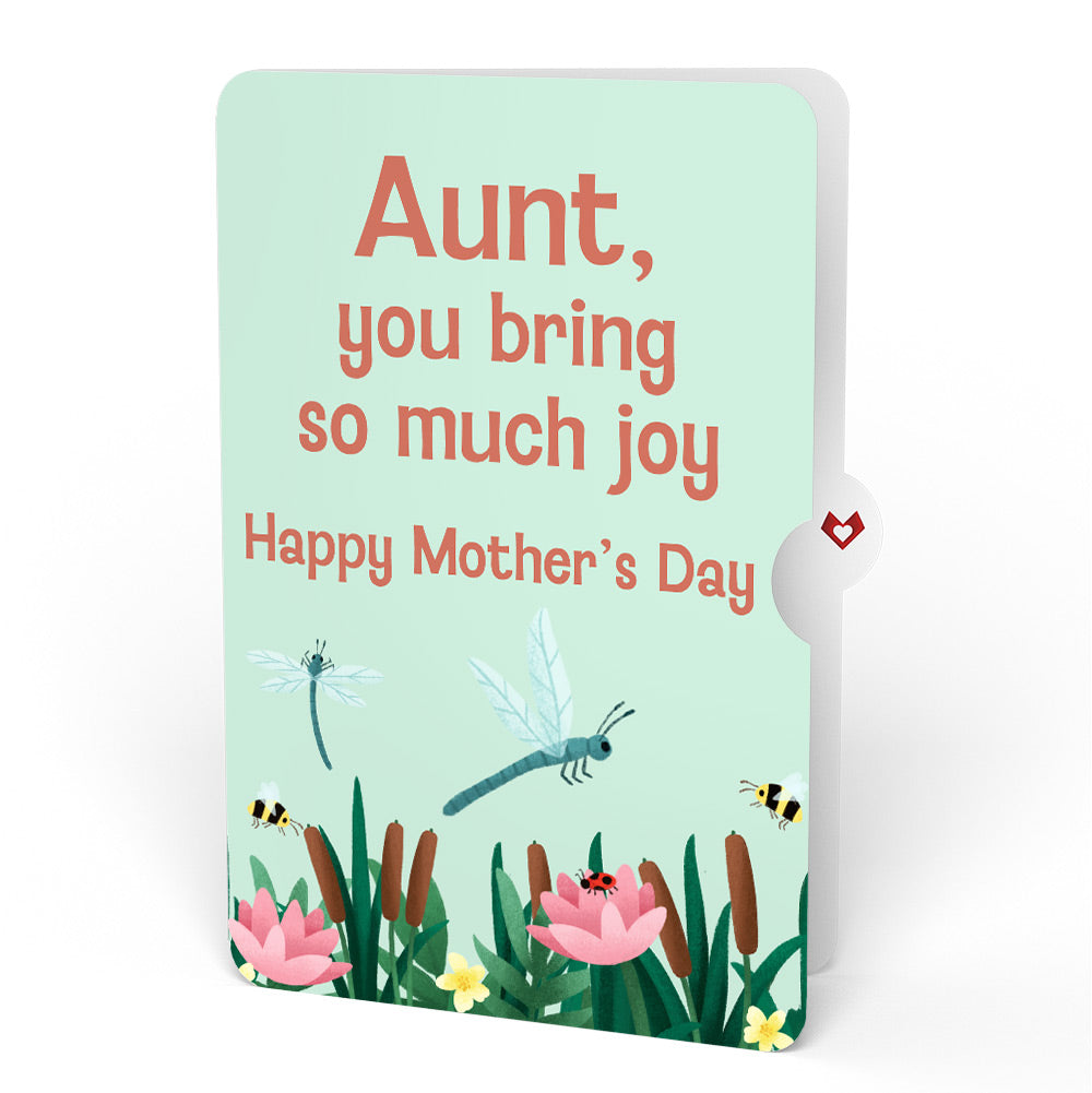 Water Lily Dragonfly Mother’s Day Pop-Up Card and Sentiment Set for Aunt
