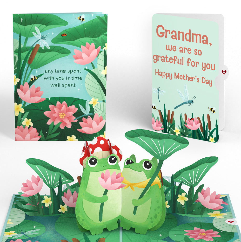 Time Well Spent Frogs Mother’s Day Pop-Up Card and Sentiment Set for Grandmother