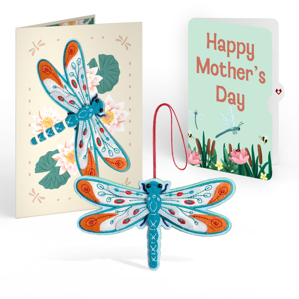 Peaceful Dragonfly Mother’s Day HeartFelt Charm Card™ and Sentiment Set