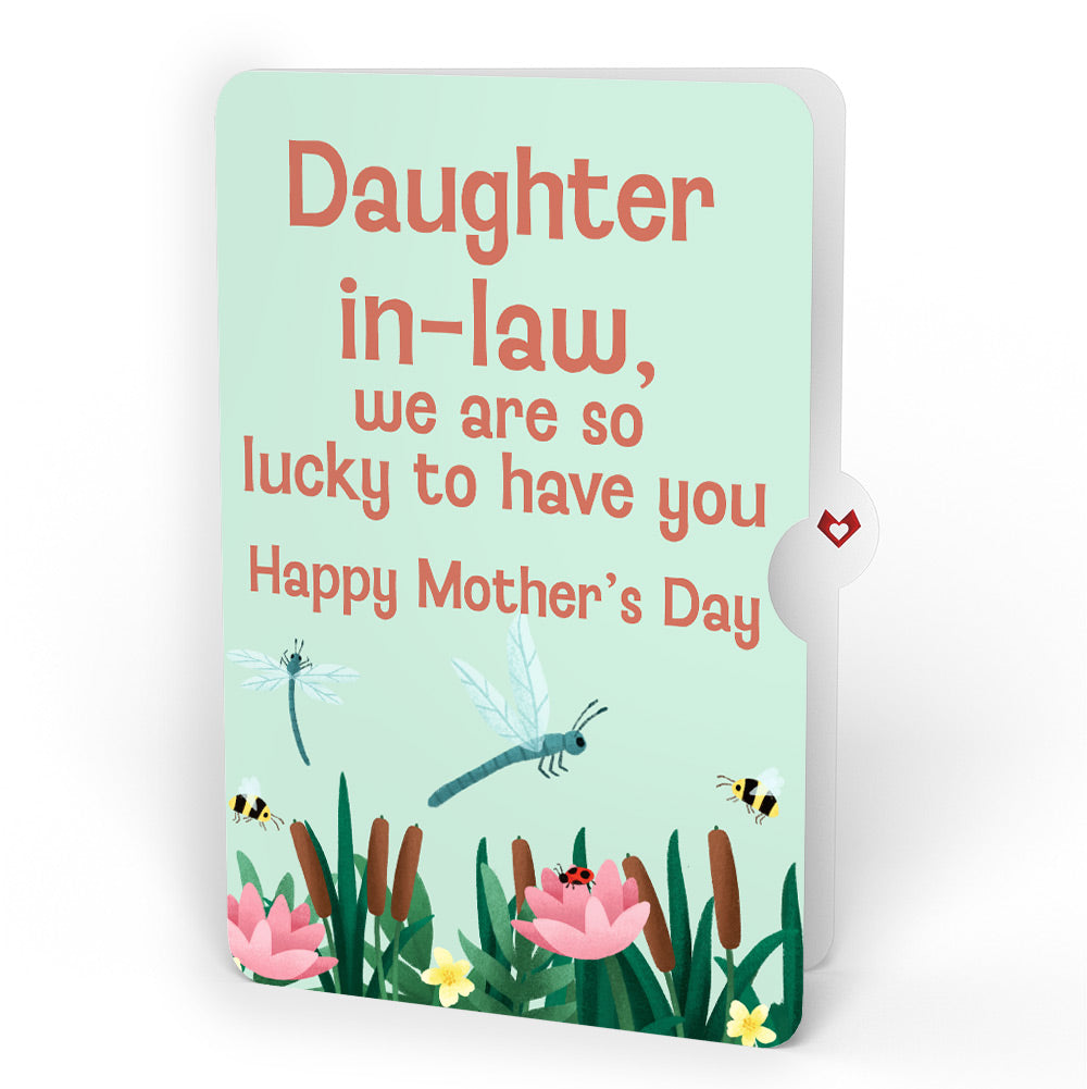 Peaceful Dragonfly Mother’s Day HeartFelt Charm Card™ and Sentiment Set for Daughter-in-law