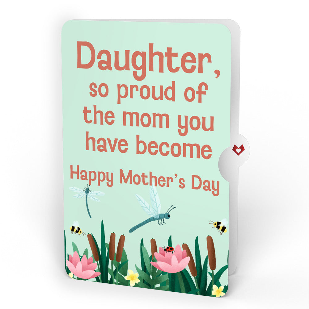 Peaceful Dragonfly Mother’s Day HeartFelt Charm Card™ and Sentiment Set for Daughter
