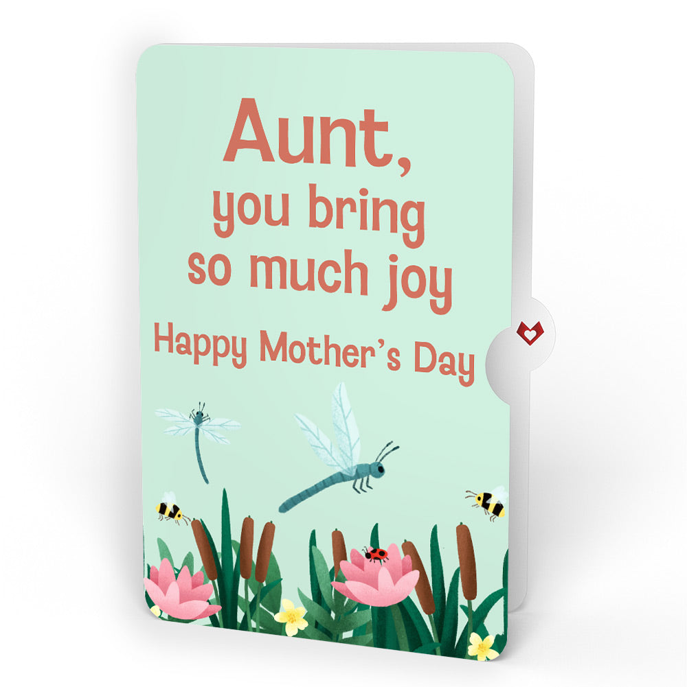 Peaceful Dragonfly Mother’s Day HeartFelt Charm Card™ and Sentiment Set for Aunt