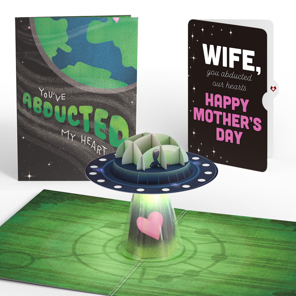 You've Abducted My Heart Mother’s Day Light-Up Pop-Up Card and Sentiment Set for Wife