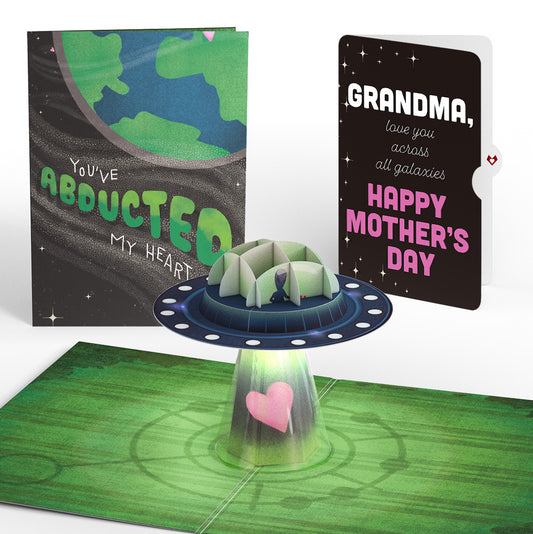 You've Abducted My Heart Mother’s Day Light-Up Pop-Up Card and Sentiment Set for Grandmother