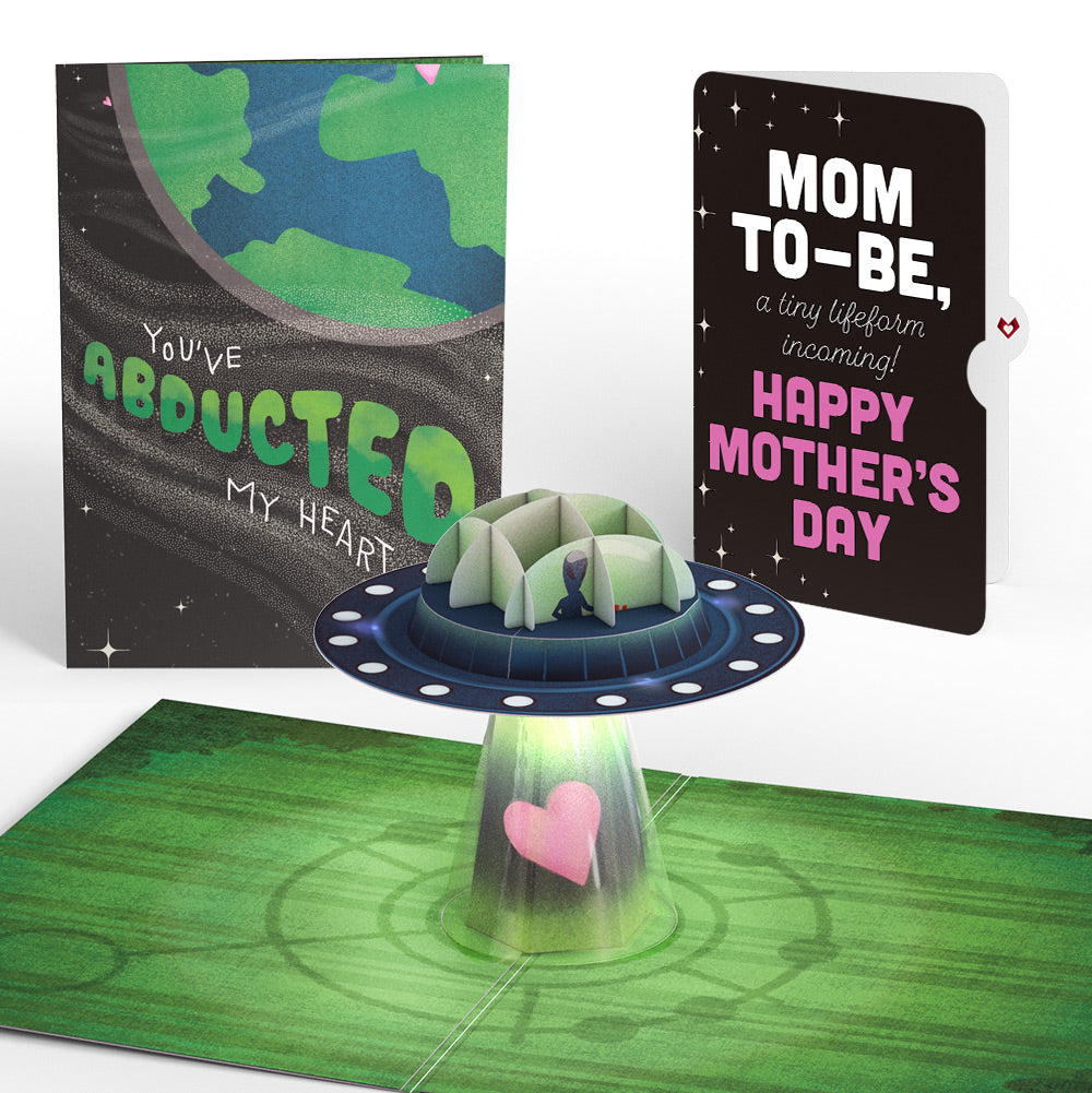 You've Abducted My Heart Mother’s Day Light-Up Pop-Up Card and Sentiment Set for Mom-to-be
