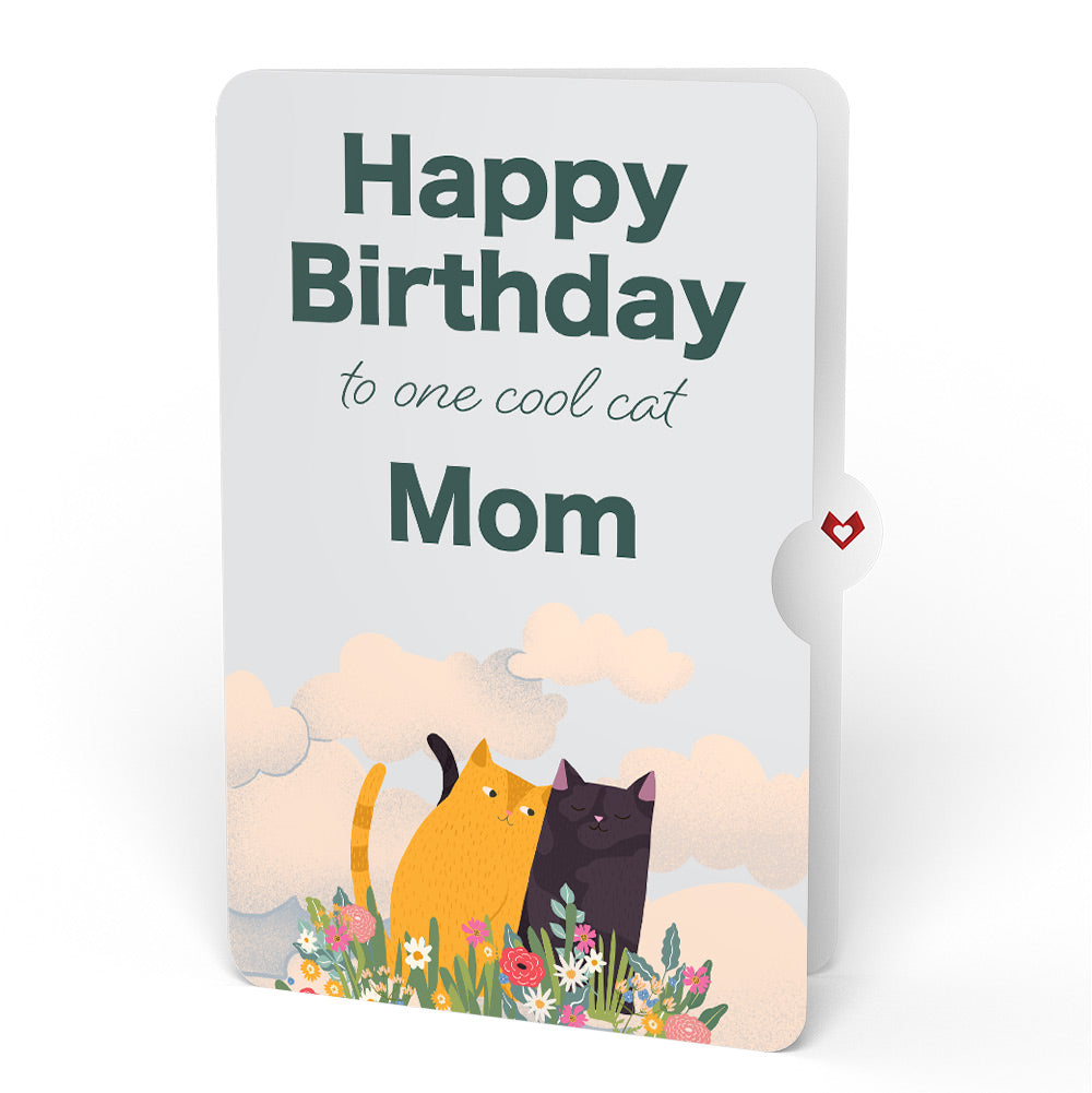 I Love Mew Cats Birthday Pop-Up Card and Sentiment Set for Mom