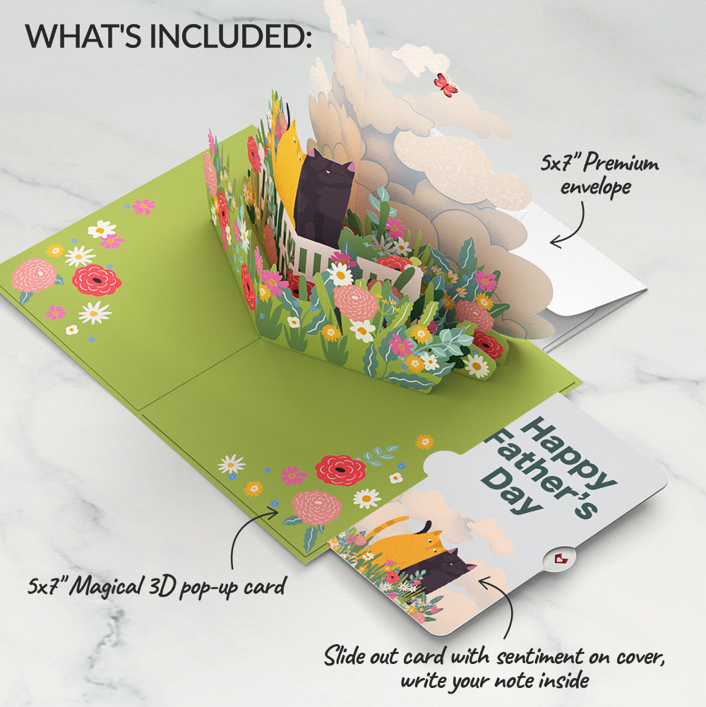 I Love Mew Cats Father’s Day Pop-Up Card and Sentiment Set for Dad