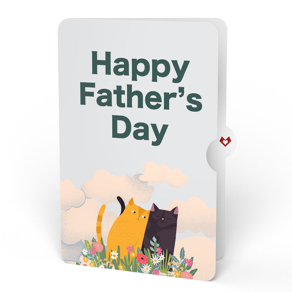 Feline Fancy Father’s Day Glitter Bouquet and Sentiment Set for Dad