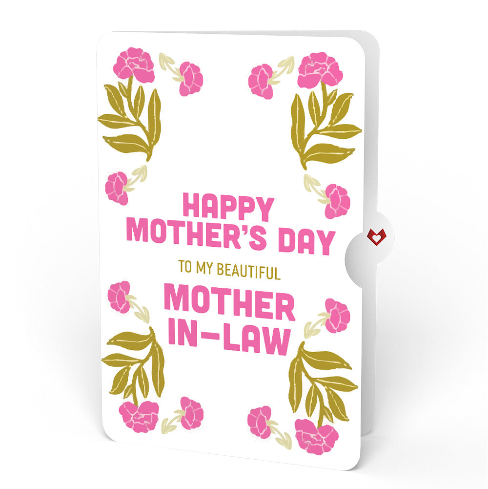 Vintage Floral Love You Heart Mother’s Day Pop-Up Card and Sentiment Set for Mother-in-Law