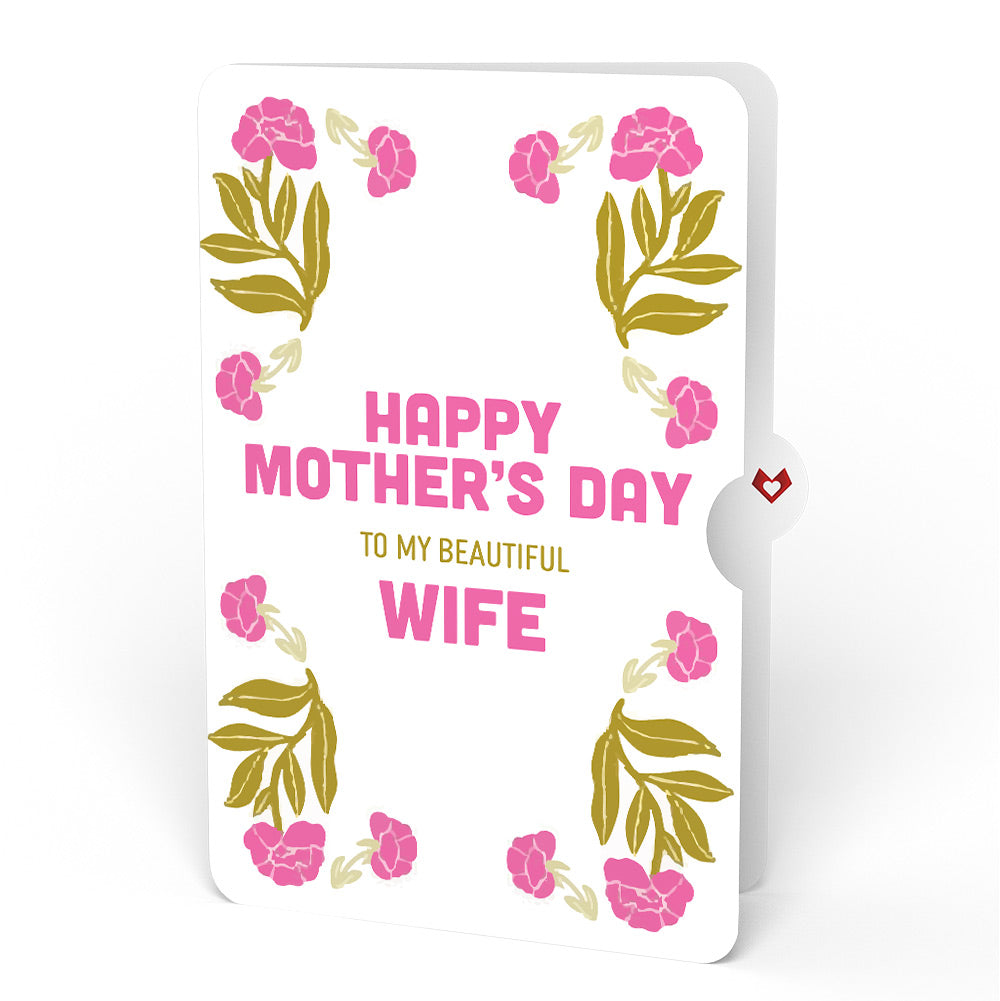 Vintage Floral Love You Heart Mother’s Day Pop-Up Card and Sentiment Set for Wife
