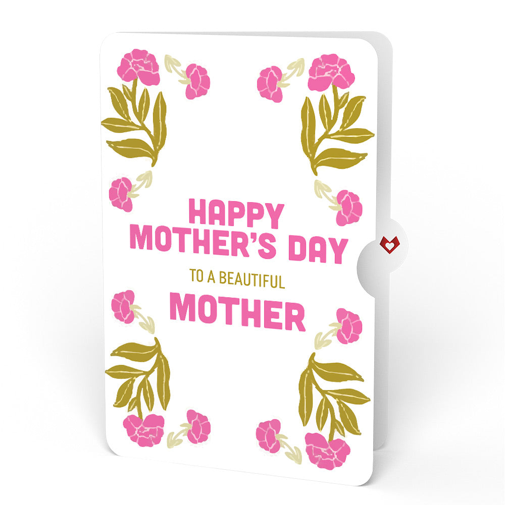 Vintage Floral Love You Heart Mother’s Day Pop-Up Card and Sentiment Set for Mom