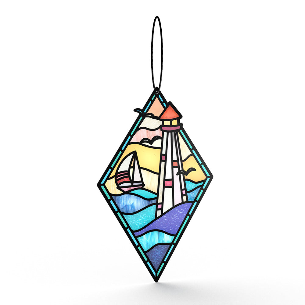Sunshine and Sea Breezes Lighthouse Mother’s Day Suncatcher Card and Sentiment Set for Mom
