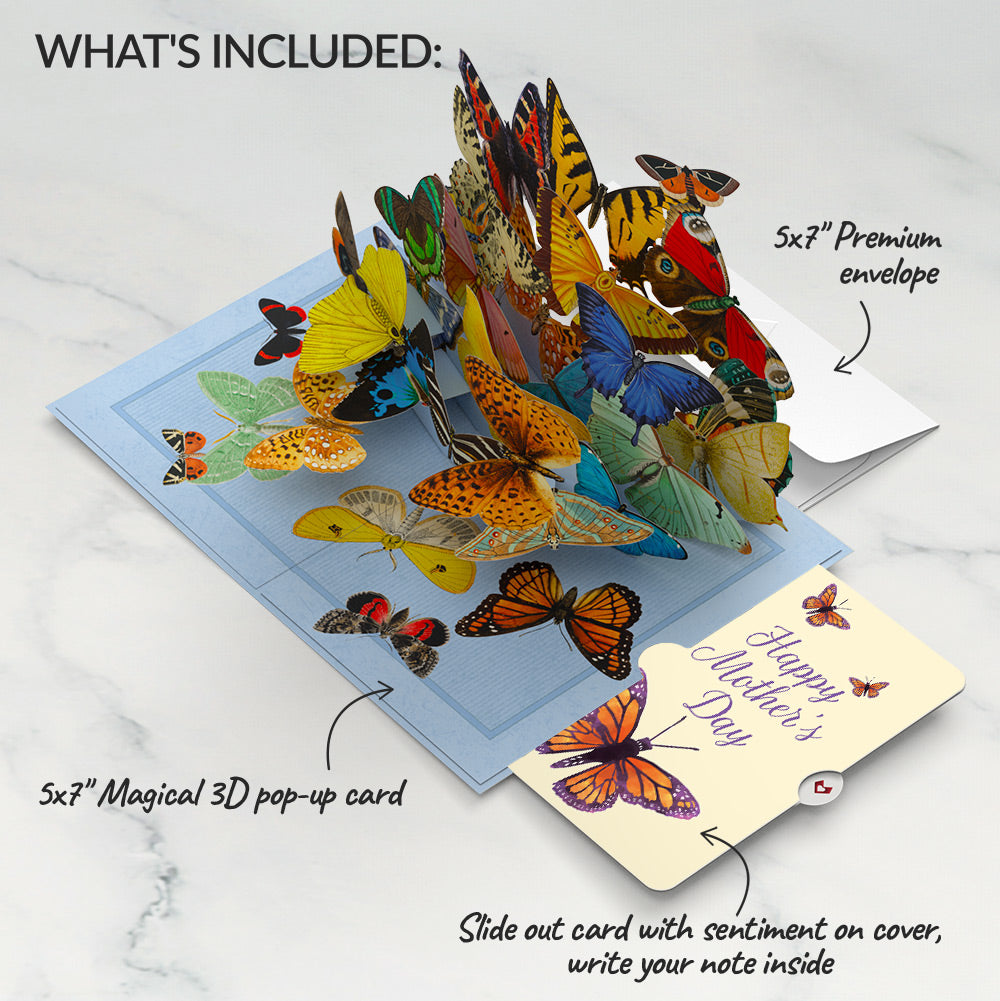 Butterflies in Flight Mother’s Day Pop-Up Card and Sentiment Set for Mom
