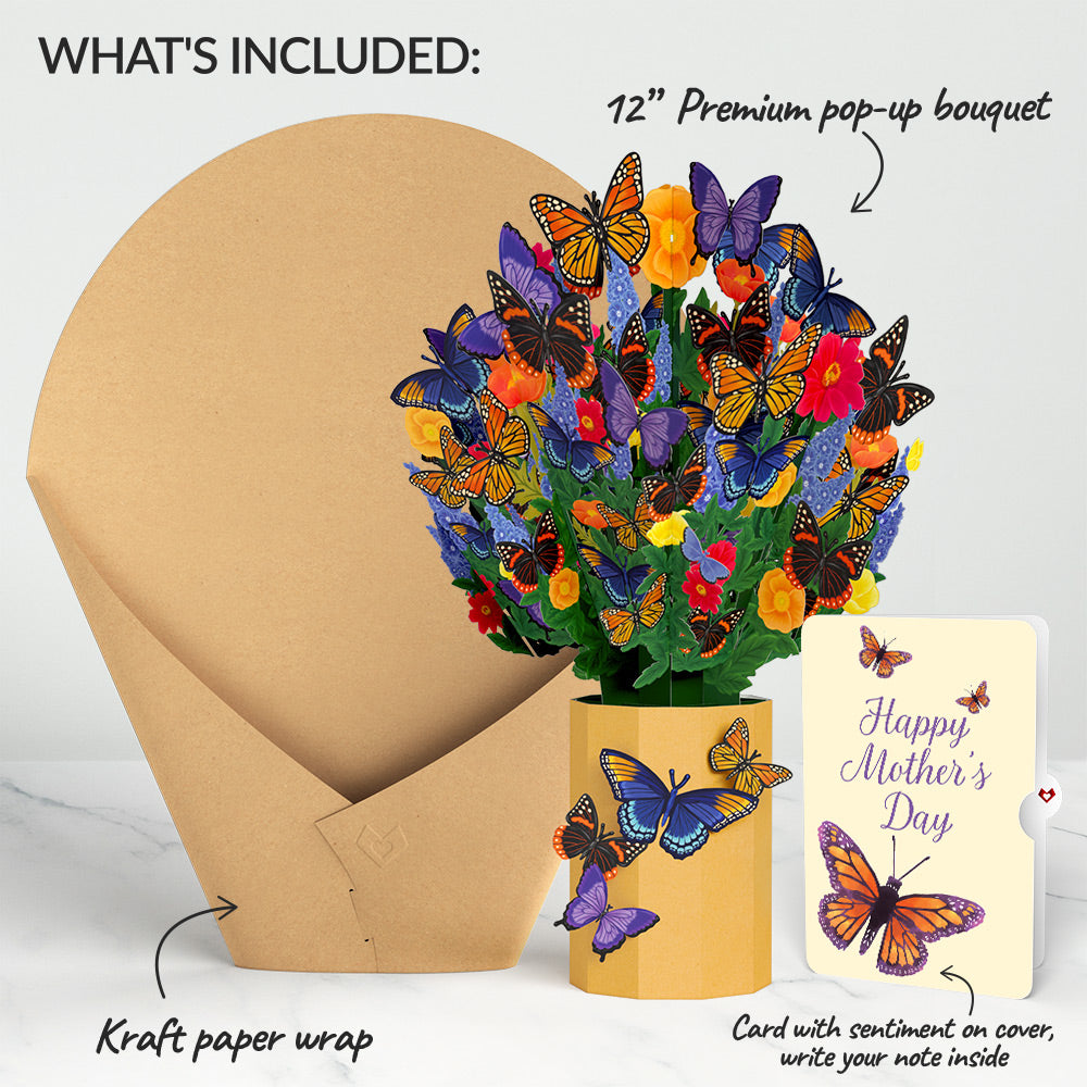 Brilliant Butterfly Mother’s Day Bouquet and Sentiment Set for Mom
