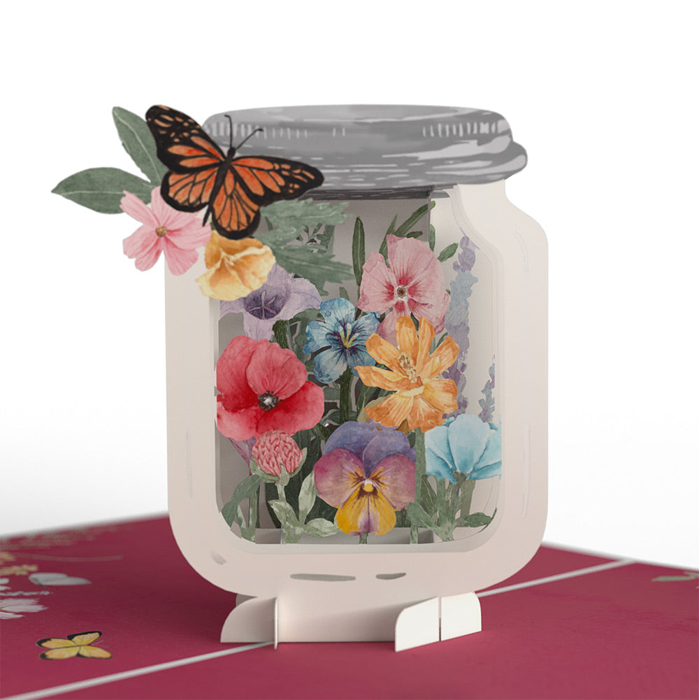 Wild Flowers Jar Mother’s Day Pop-Up Card and Sentiment Set for Mom
