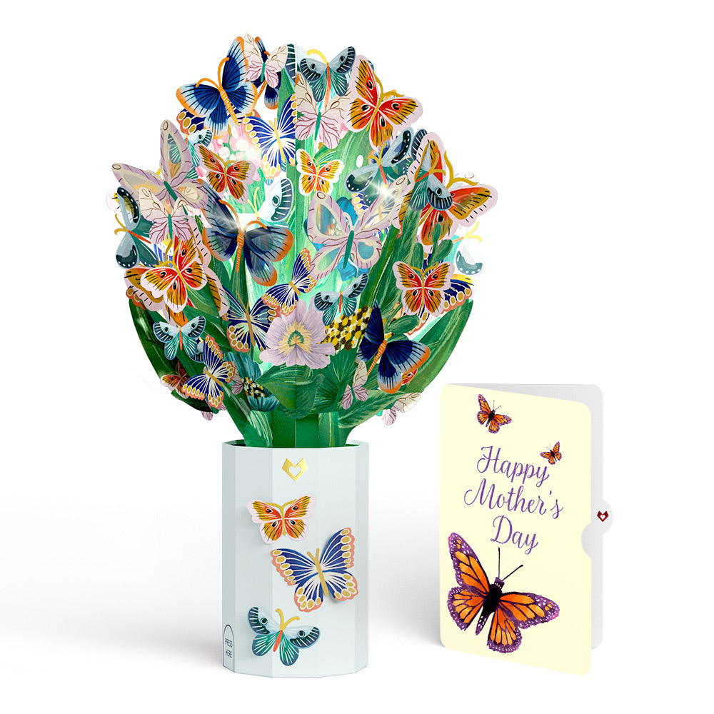 Butterfly Garden Mother’s Day Light-Up Bouquet and Sentiment Set for Mom