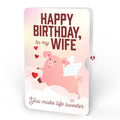 Hogs and Kisses Birthday Music and Lights Pop-Up Card and Sentiment Set for Wife