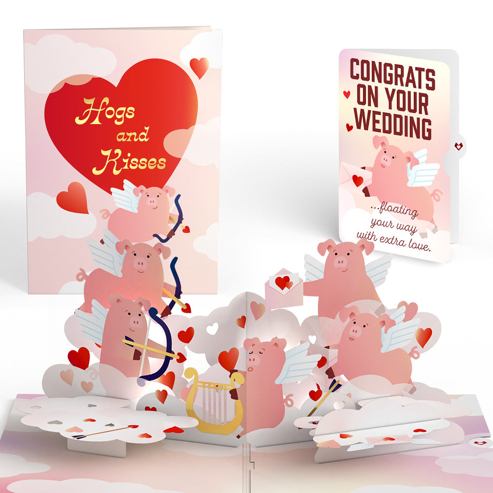 Hogs and Kisses Weddings Music and Lights Pop-Up Card and Sentiment Set