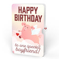 Hogs and Kisses Birthday Music and Lights Pop-Up Card and Sentiment Set for Boyfriend