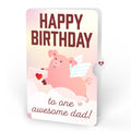Hogs and Kisses Birthday Music and Lights Pop-Up Card and Sentiment Set for Dad