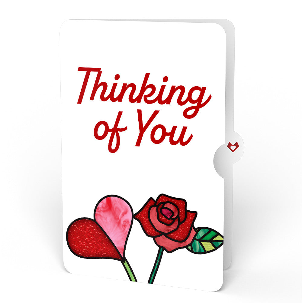 Everlasting Rose Thinking of You HeartFelt Charm Card™ and Sentiment Set